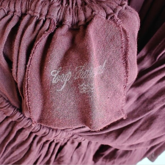 Loup Charmant Purple Flowy Dress Size Small Deep V Front Open Back - Picture 9 of 14